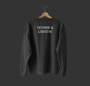 Sweater "TECHNIK & LOGISTIK" (schwarz – unisex)